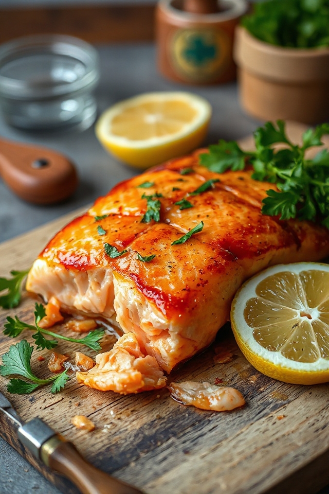 citrus enhanced salmon steak recipe