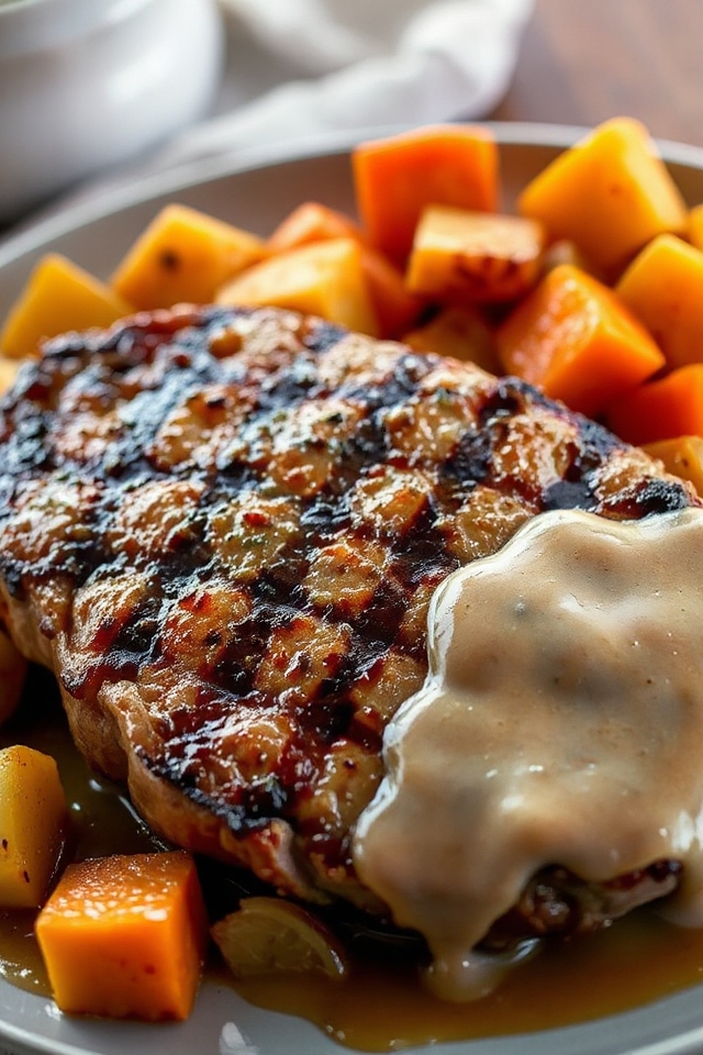 cozy steak dinner preparation