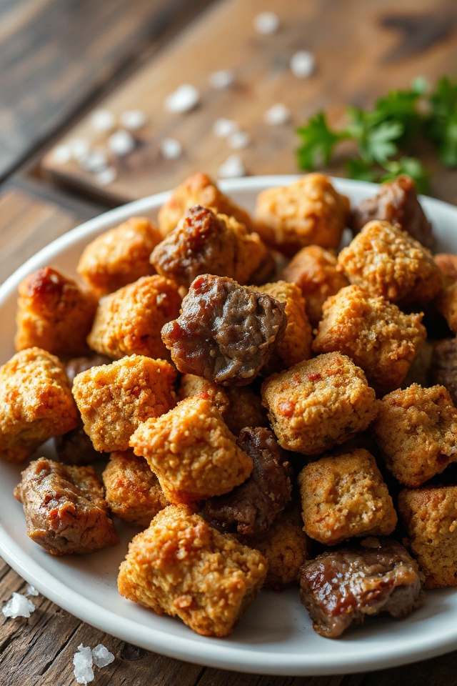 crispy bite size steak recipe