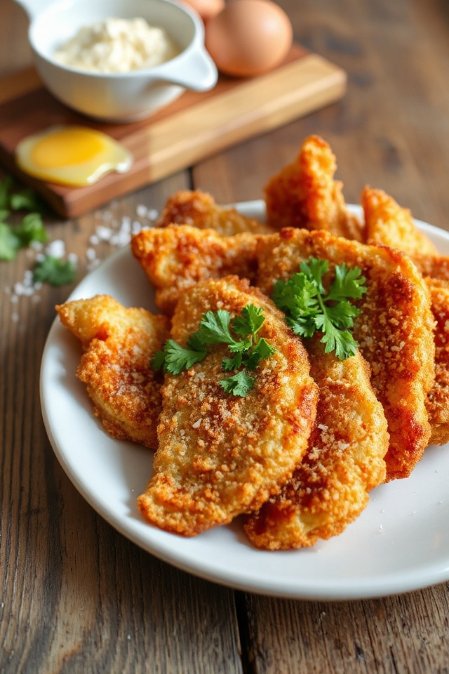 crispy parmesan steak strips