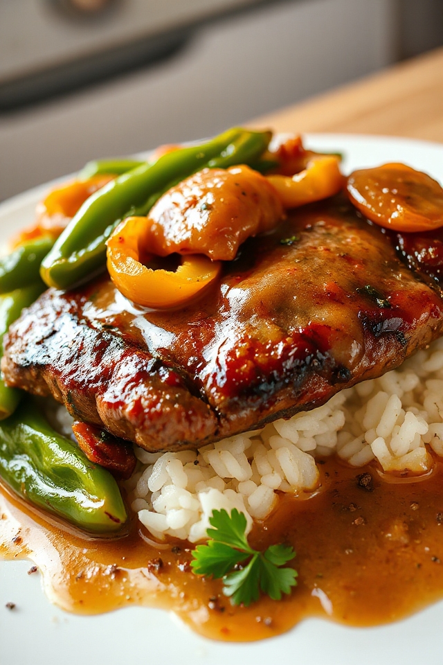 delicious homemade pepper steak