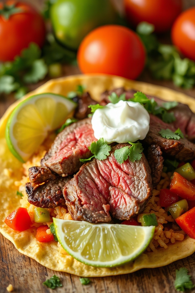 delicious mexican steak tacos