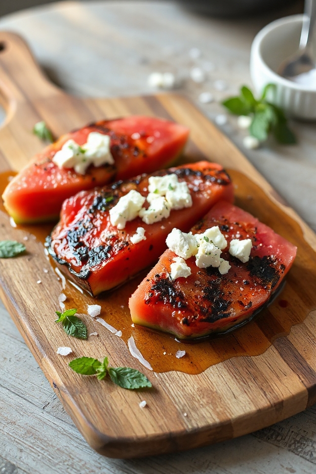 feta and watermelon dish