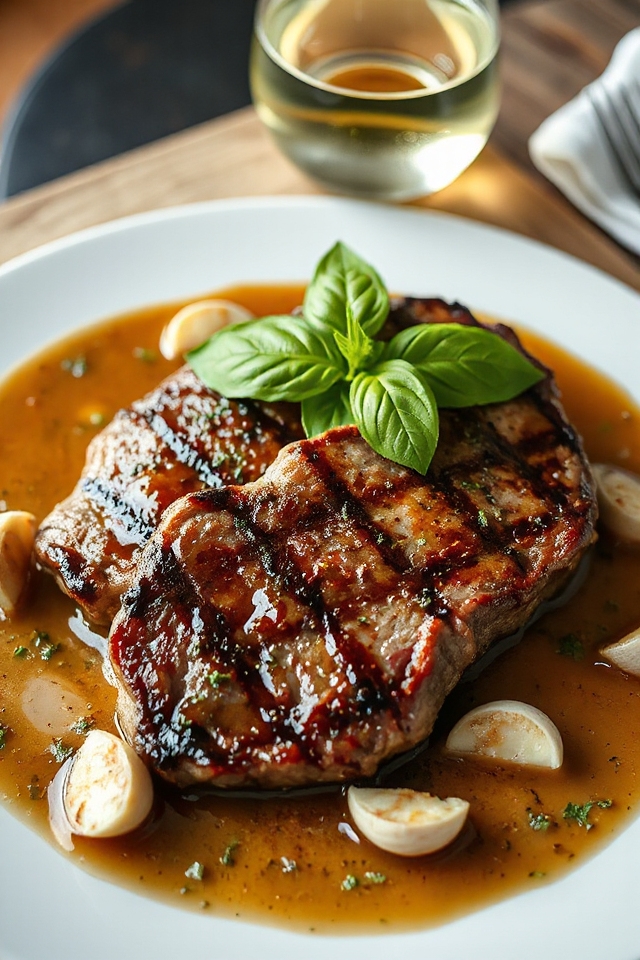 garlic wine steak recipe