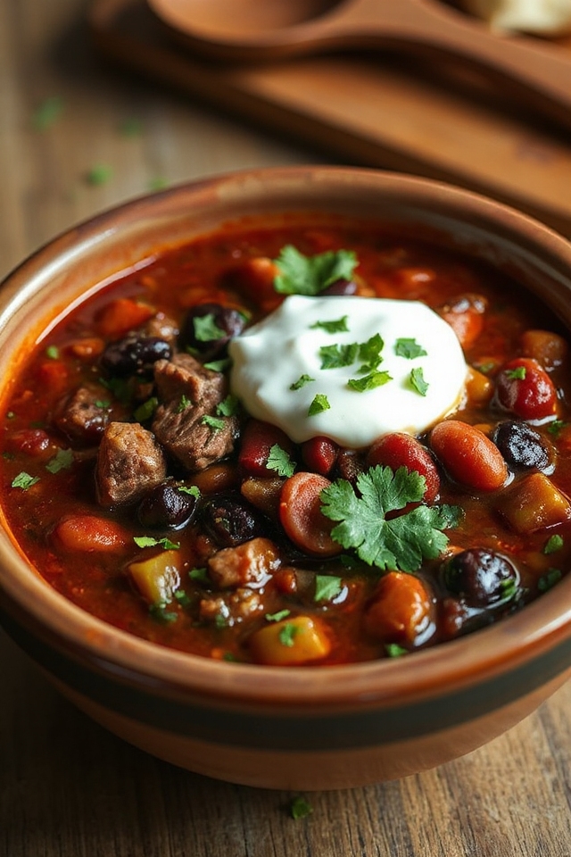 hearty steak chili recipe