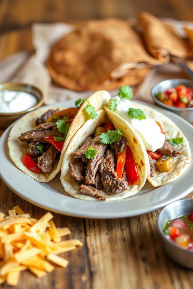 jalapeno infused flank steak fajitas