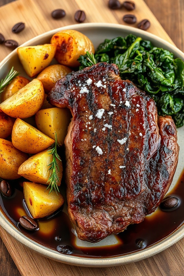 jamaican coffee rubbed steak