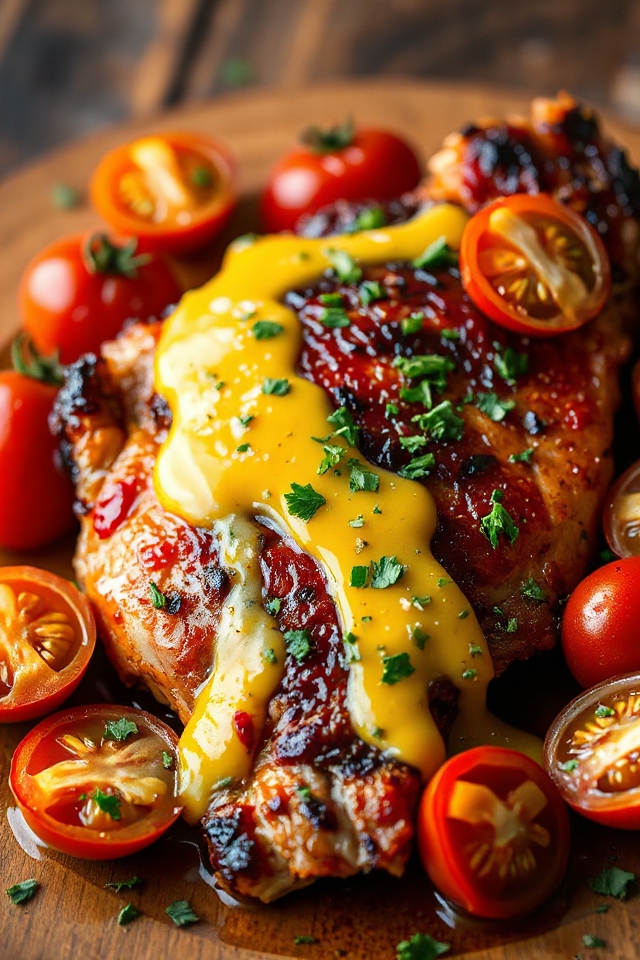 lemon garlic ham steak delight