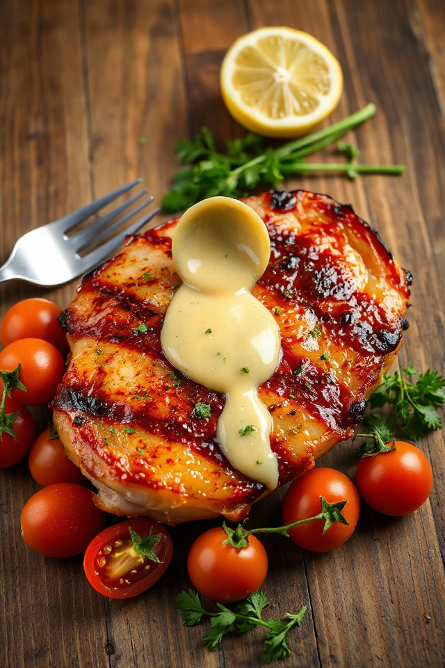 lemon garlic ham steak
