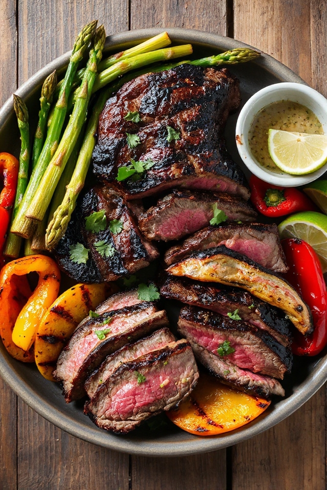 lime marinated charred steak recipe