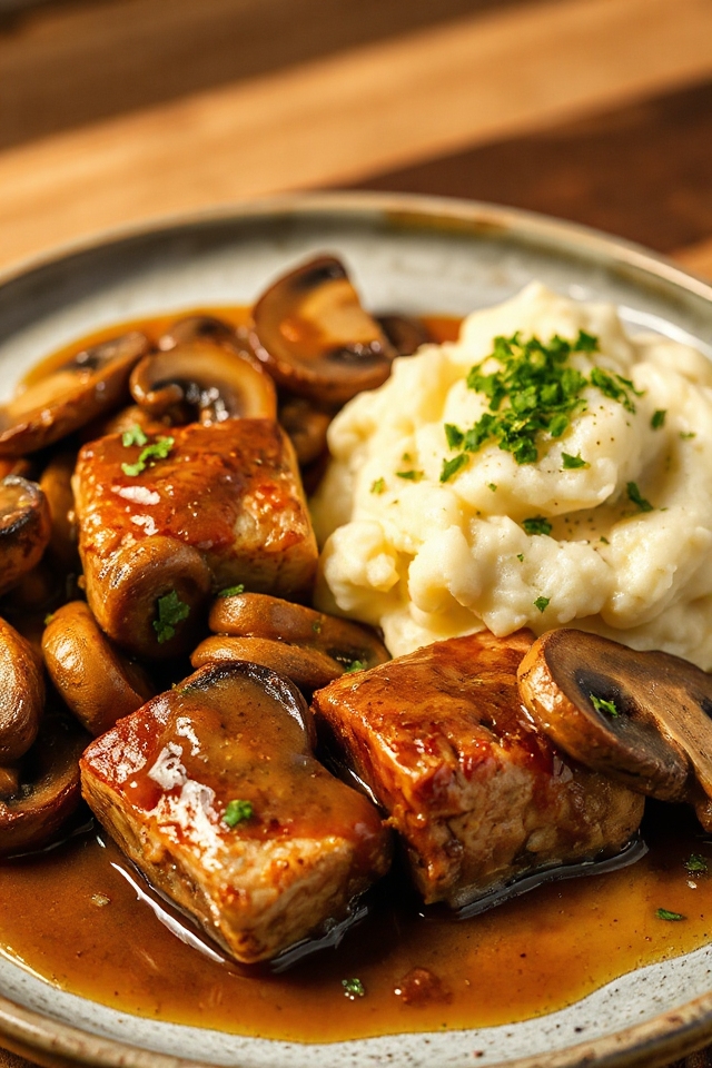 mushroom cubed steak recipe