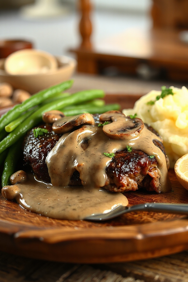 mushroom gravy salisbury steak