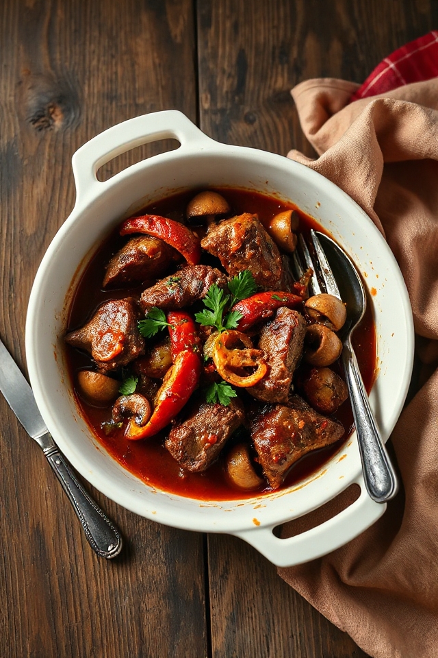 mushroom tomato steak recipe
