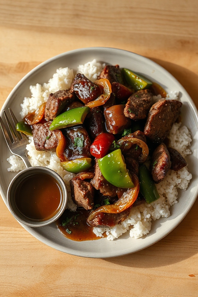 pepper steak with gravy