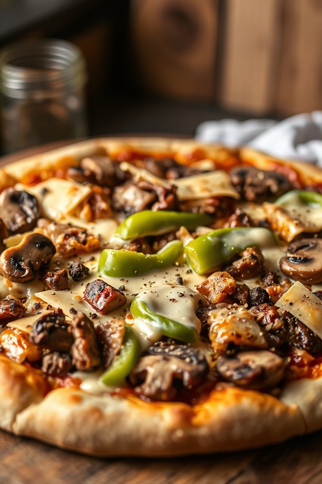 philly cheese steak pizza