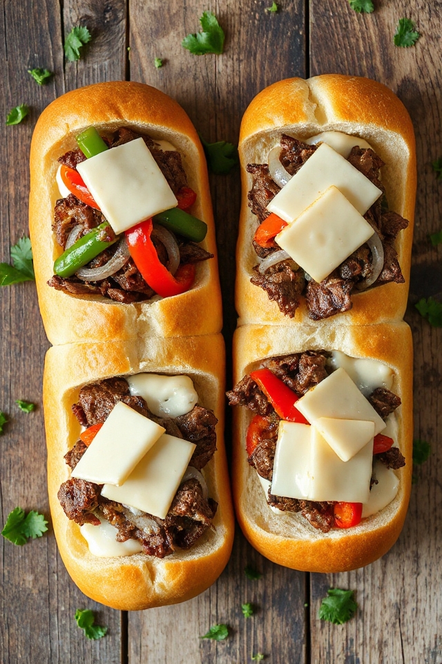 philly steak cheese sandwich