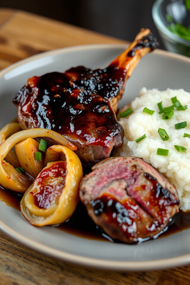 soy glazed lamb steak recipe