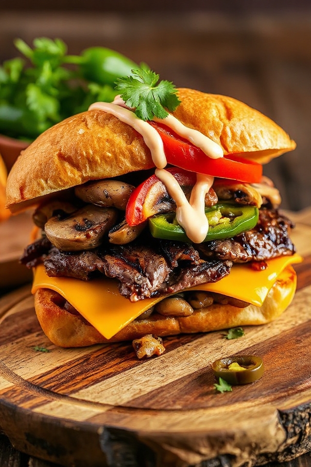 spicy chipotle steak torta