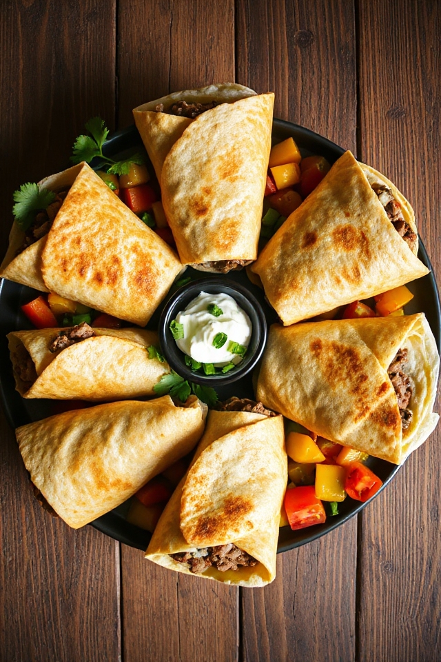 steak burritos with chilies