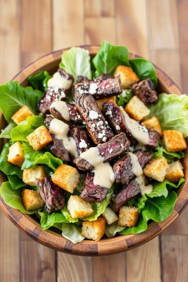 steak caesar salad recipe