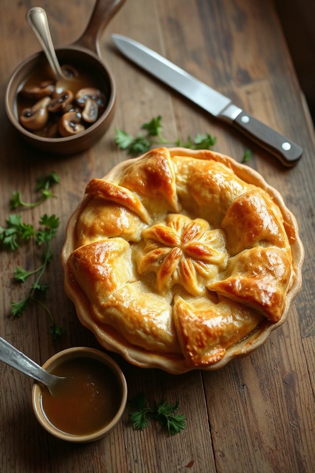 steak mushroom gravy pie