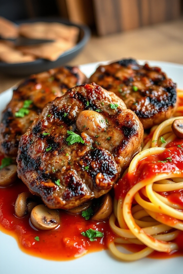 steak pizzaiola with pasta