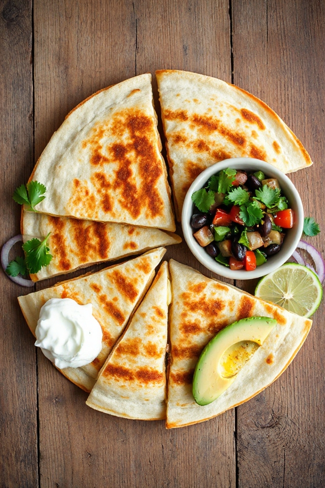 steak quesadillas with avocado