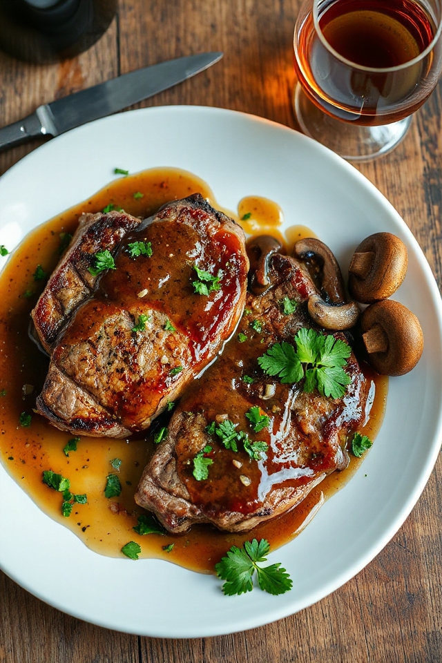 steak with brandy sauce