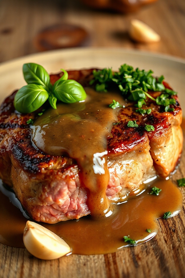 steak with luscious sauce