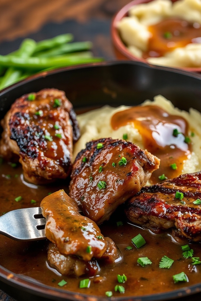 tender beef in gravy