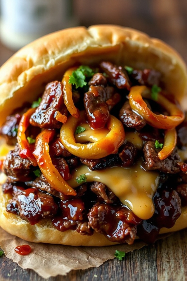 teriyaki philly cheese steak