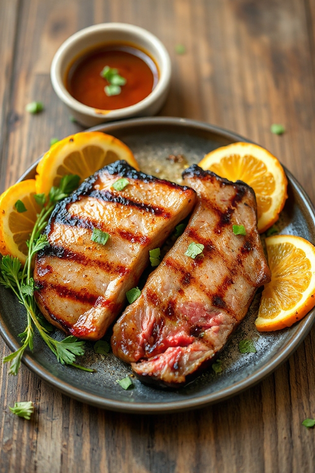 tropical soy marinated tuna steak