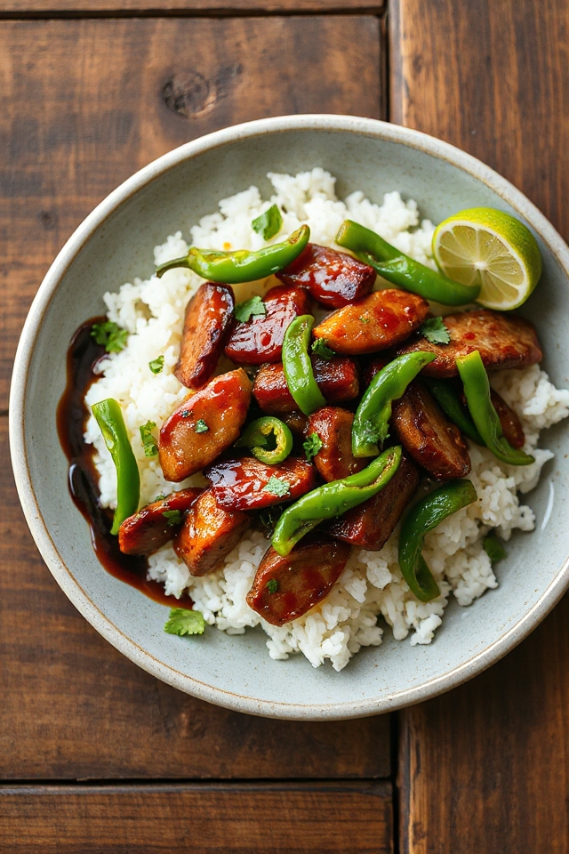 zesty green pepper steak