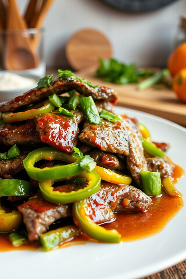 zesty green pepper steak recipe